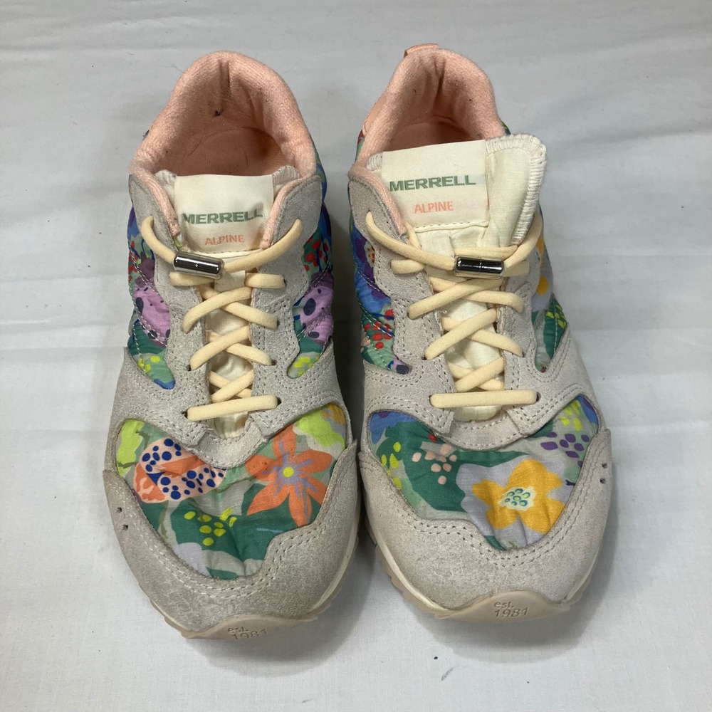 Merrell Alpine Sneaker Botanist  Sport‎ Women 7 Floral Suede Hiking Shoes J00693